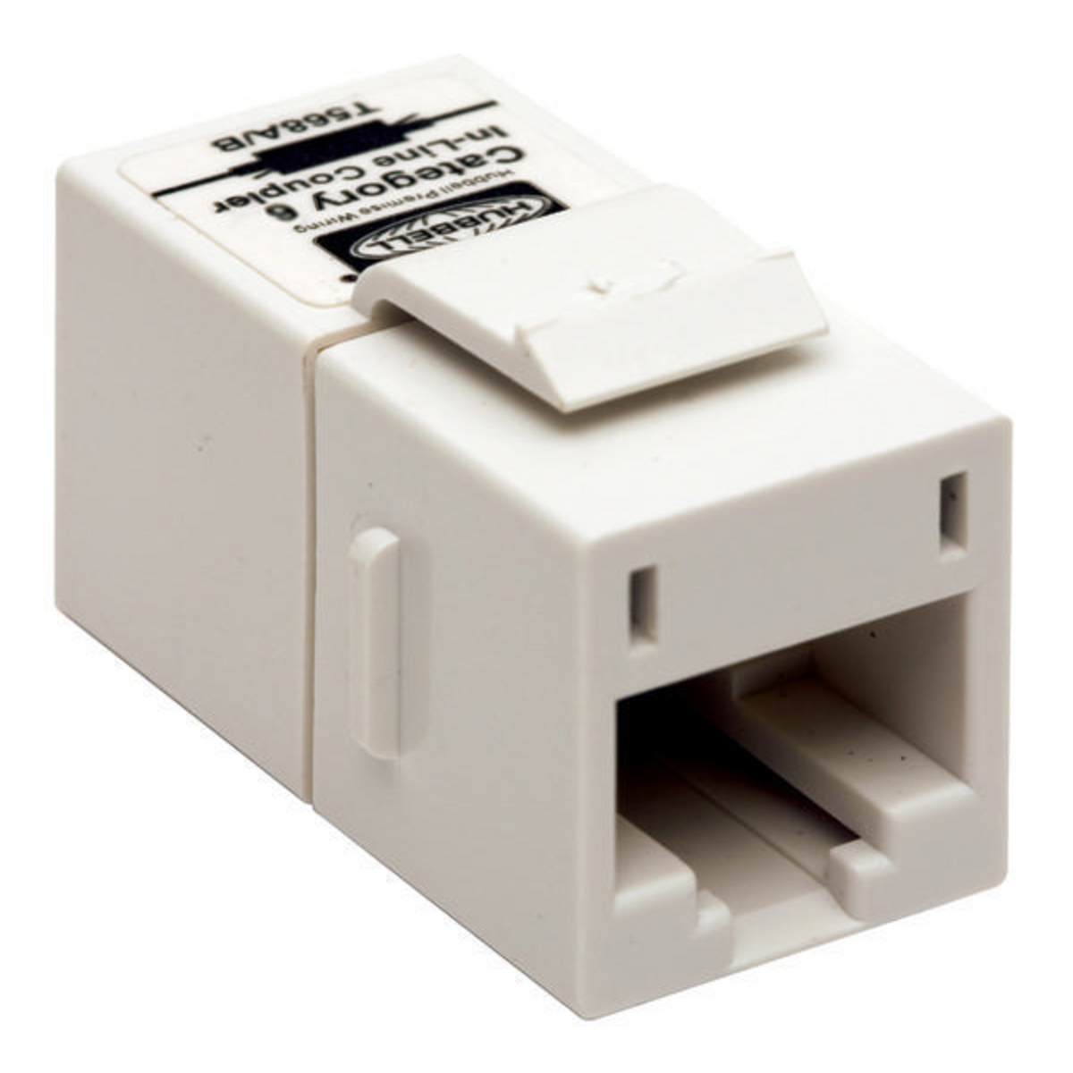 Product image for SNAP-FIT, INLINE COUPLER,SLIM,CAT6,WH