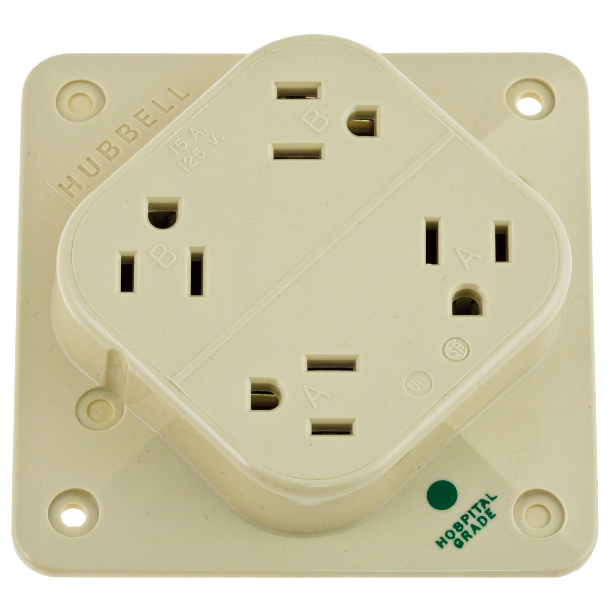 Product image for HUB HBL415HI RECEPT 15A125V HOSP GR