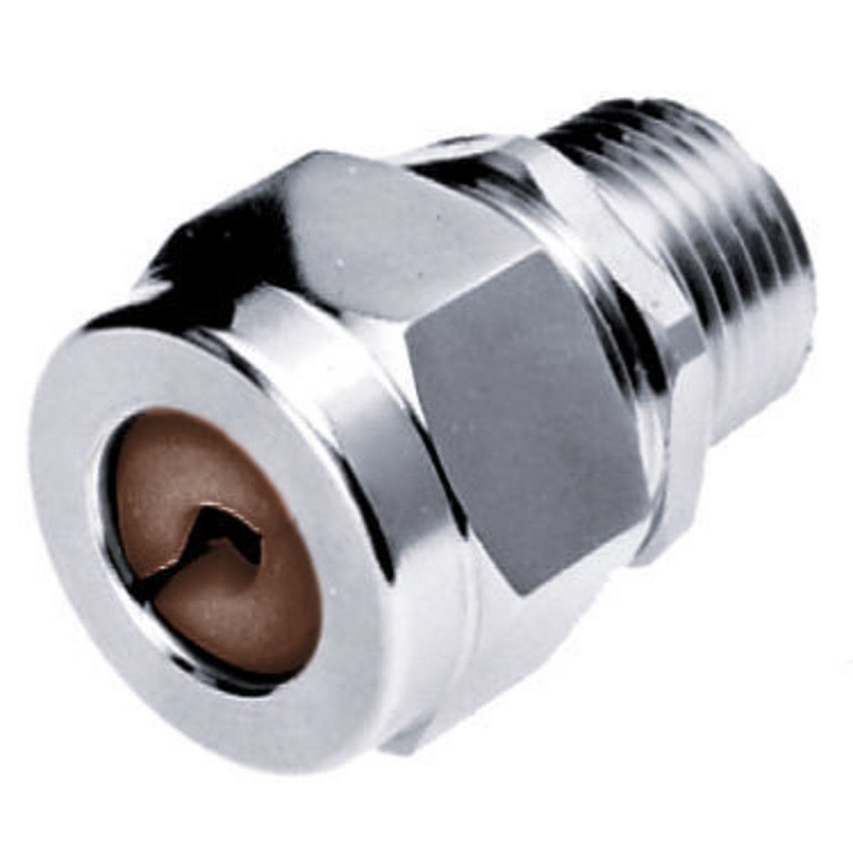 Product image for Connector cord straight male steel brown 3/4" NPT 0.5-0.63"