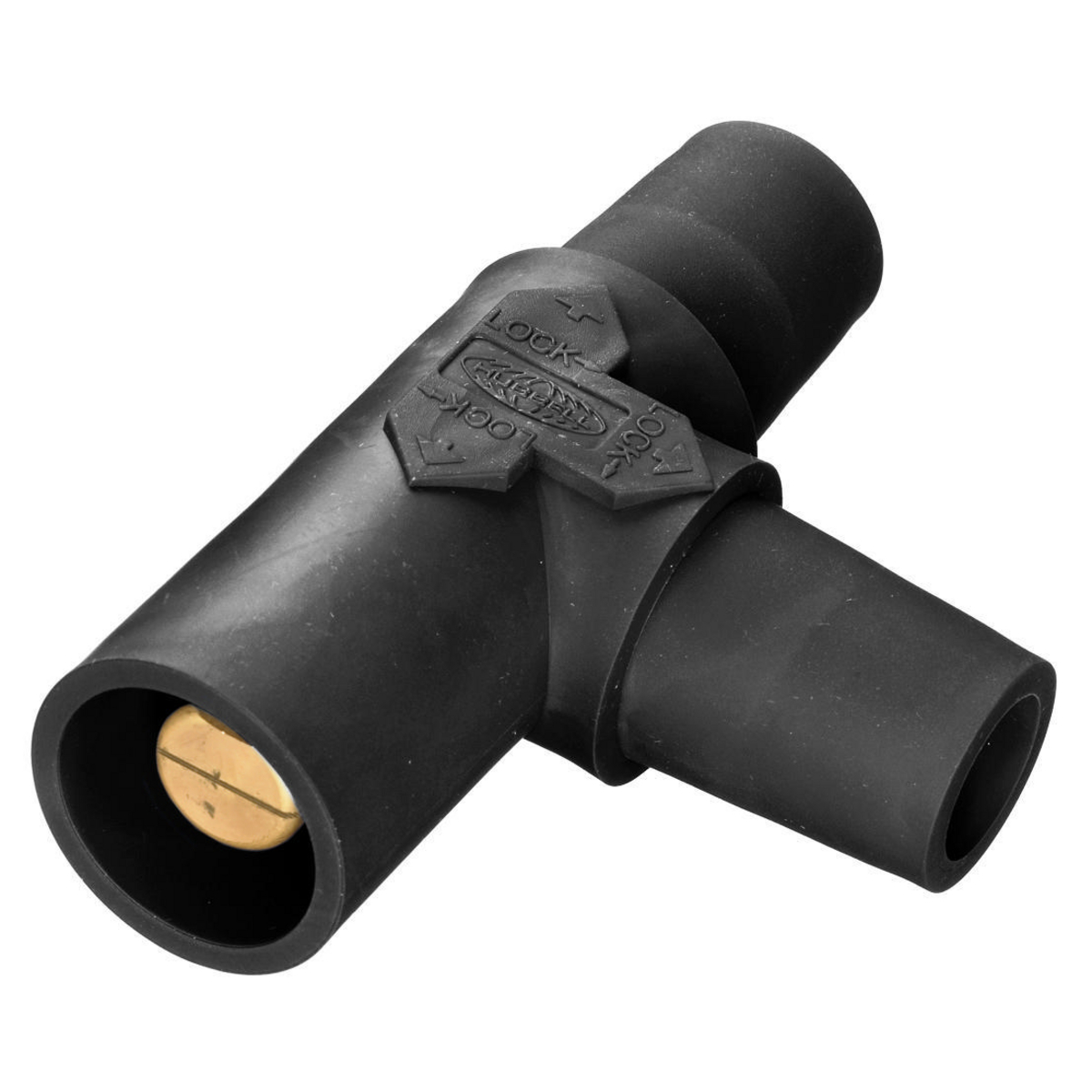 Product image for Tee tapping 1-pole 1-male to 2-female 400A 600VAC/250VDC black