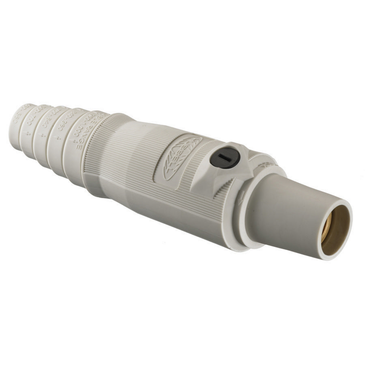 HUB HBL300FW PLUG 1POLE INDUSTRIAL GRADE 300A 250VDC/ 600VAC FEMALE PLUG SINGLE CONDUCTOR DOUBLE SET SCREWS WHITE