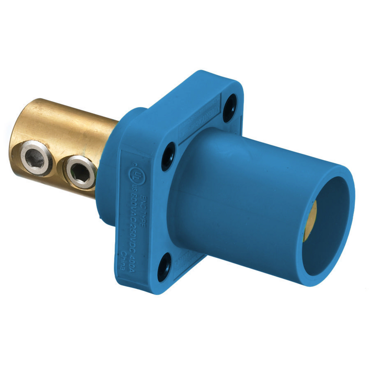 Product image for HUB HBLMRBL RECEPTACLE 300A 400A SP PANEL MOUNT MALE BLUE 4- 4/0 600VAC 250VDC