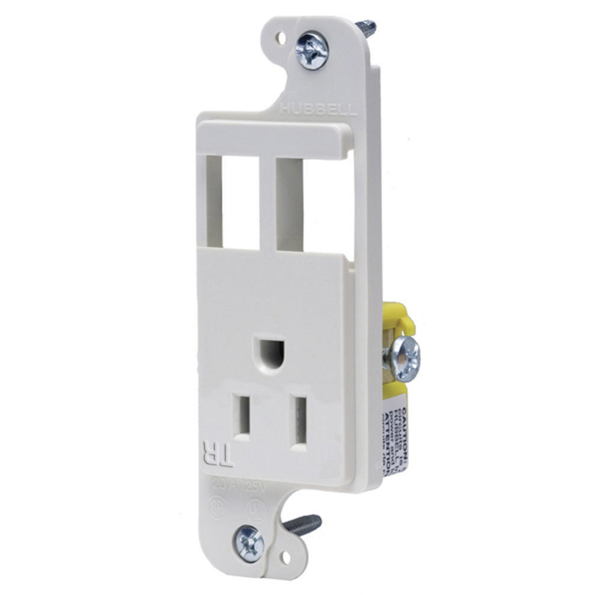 HUB RJ65WTR OUTLET JLOAD MULTIMEDIA 15A 125V UNLOADED TAMPER RESISTANT W/ 1 RECEPTACLE & 2 OPEN PORTS WHITE