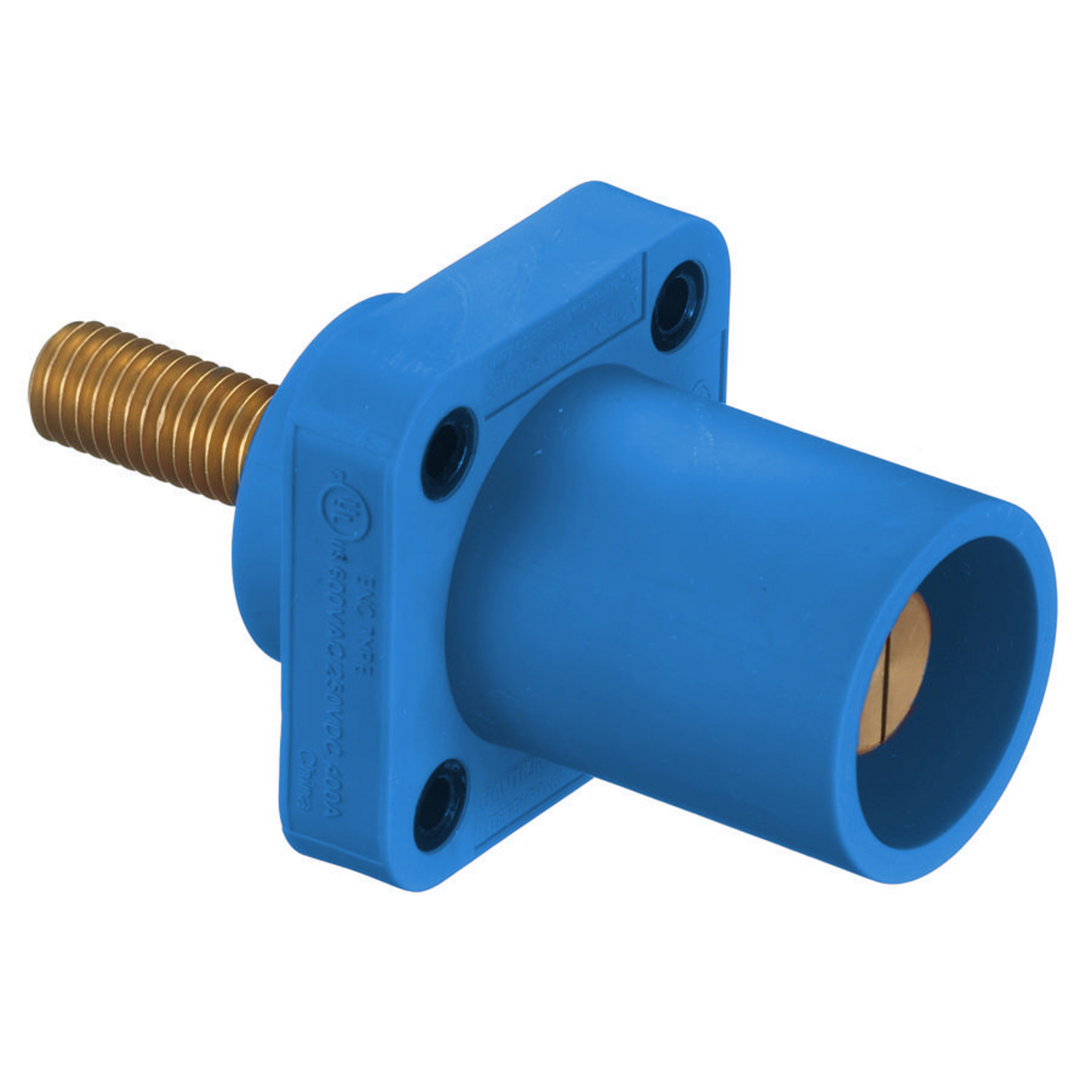 Product image for HUB HBLMRSBL SINGLEPOLE 300/400A MALE STUD RECEP BL