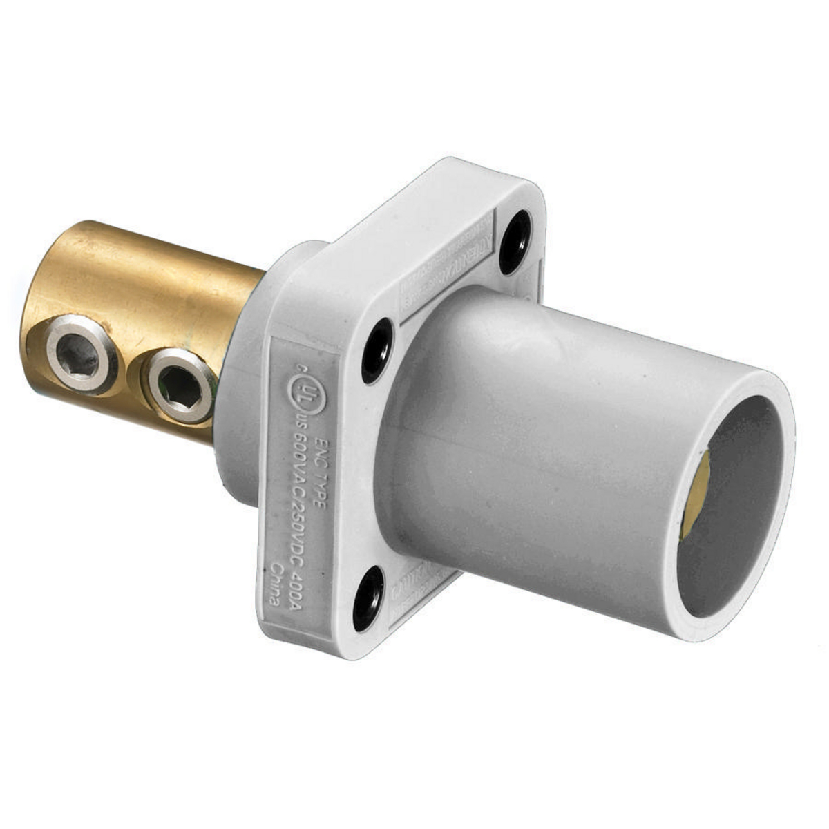 Product image for HUB HBLMRW RECEPTACLE 300A 400A SP PANEL MOUNT MALE WHITE 4- 4/0 600VAC 250VDC