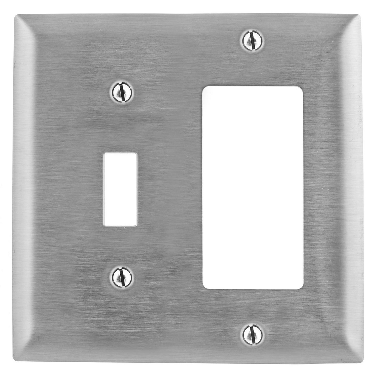 Product image for WALLPLATE, 2-G, SW/GFCI, 430SS