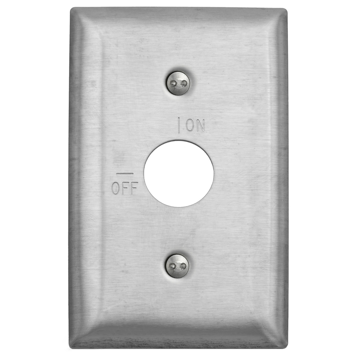 Product image for WALLPLATE, 1-G, RKL, ENG ON/OFF, SS