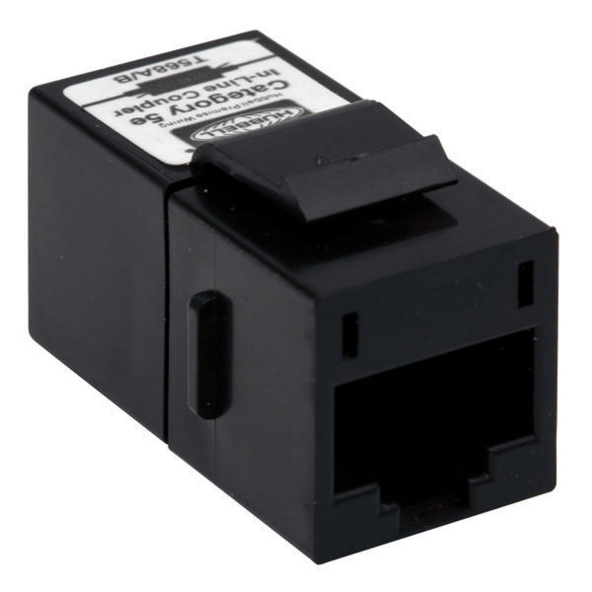 Product image for SNAP-FIT, INLINE COUPLER,SLIM,CAT5E,BK