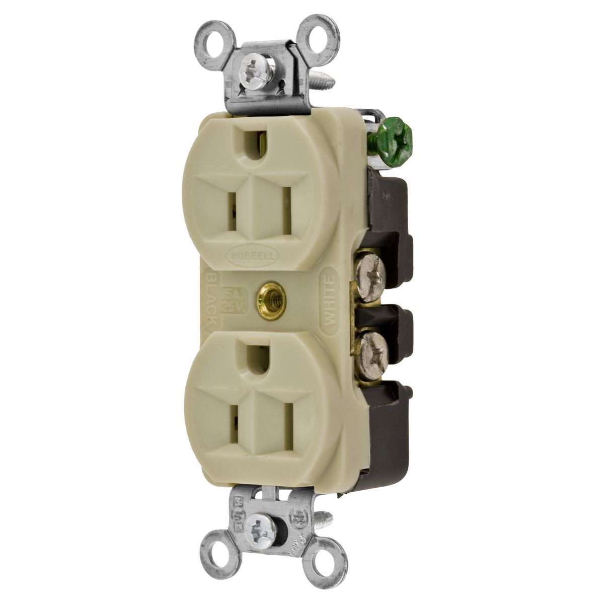 Product image for Receptacle 5-15R ugr duplex grov 2P 15A 125V ivo