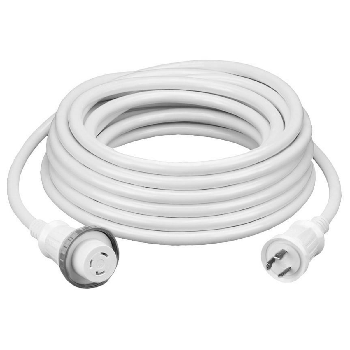 Product image for Set cable power 2-pole 3-wire 30A 125V white 50'