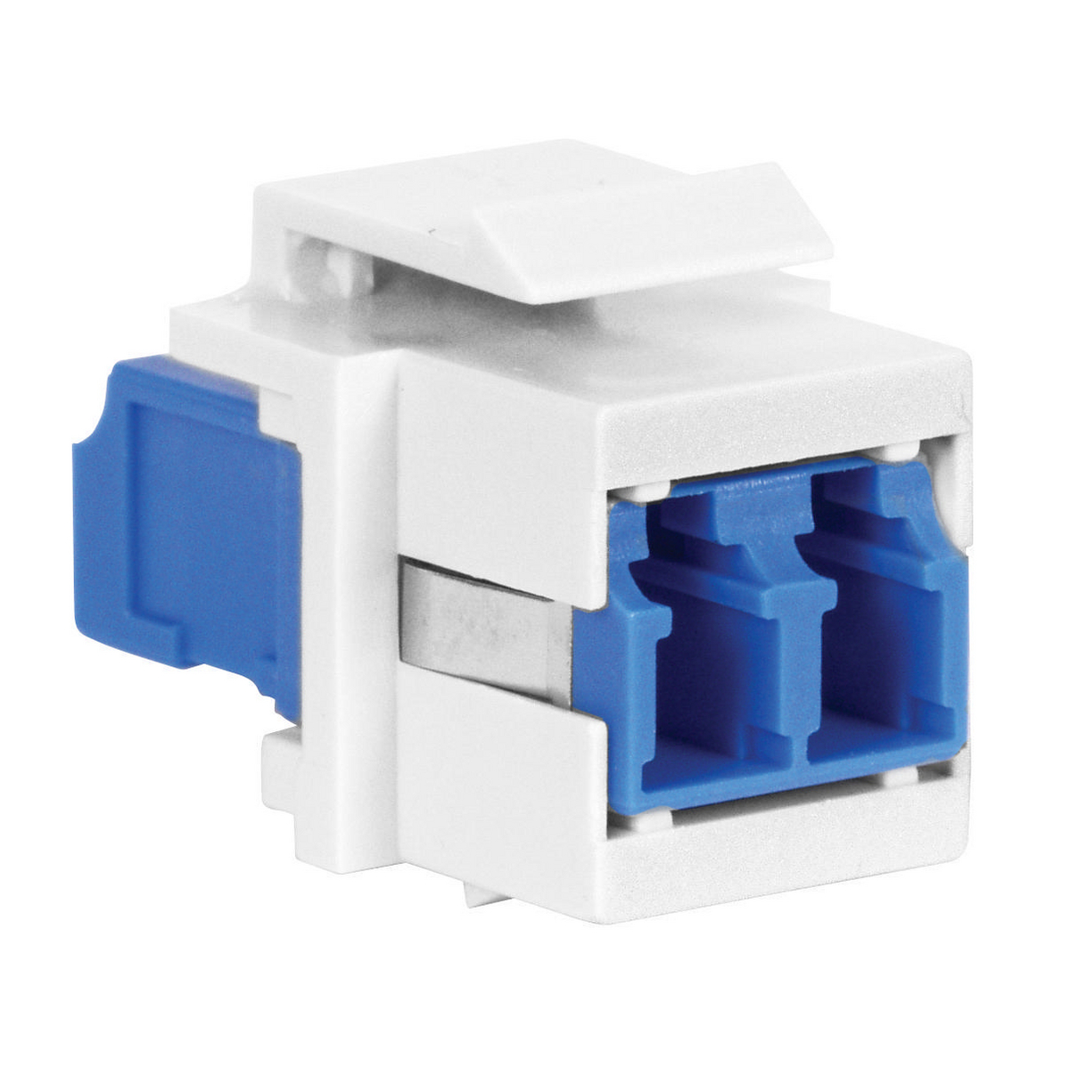 Product image for FIBER, SNAP-FIT,FLSH,LC DUPLX,BL,ZIRC,WH