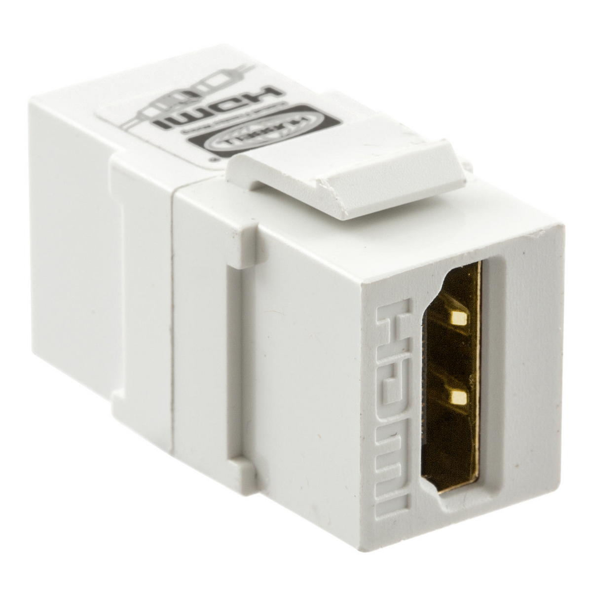 Product image for HUB SFHC14W JACK HDMI 1.4 WHITE KEYSTONE FEED THRU