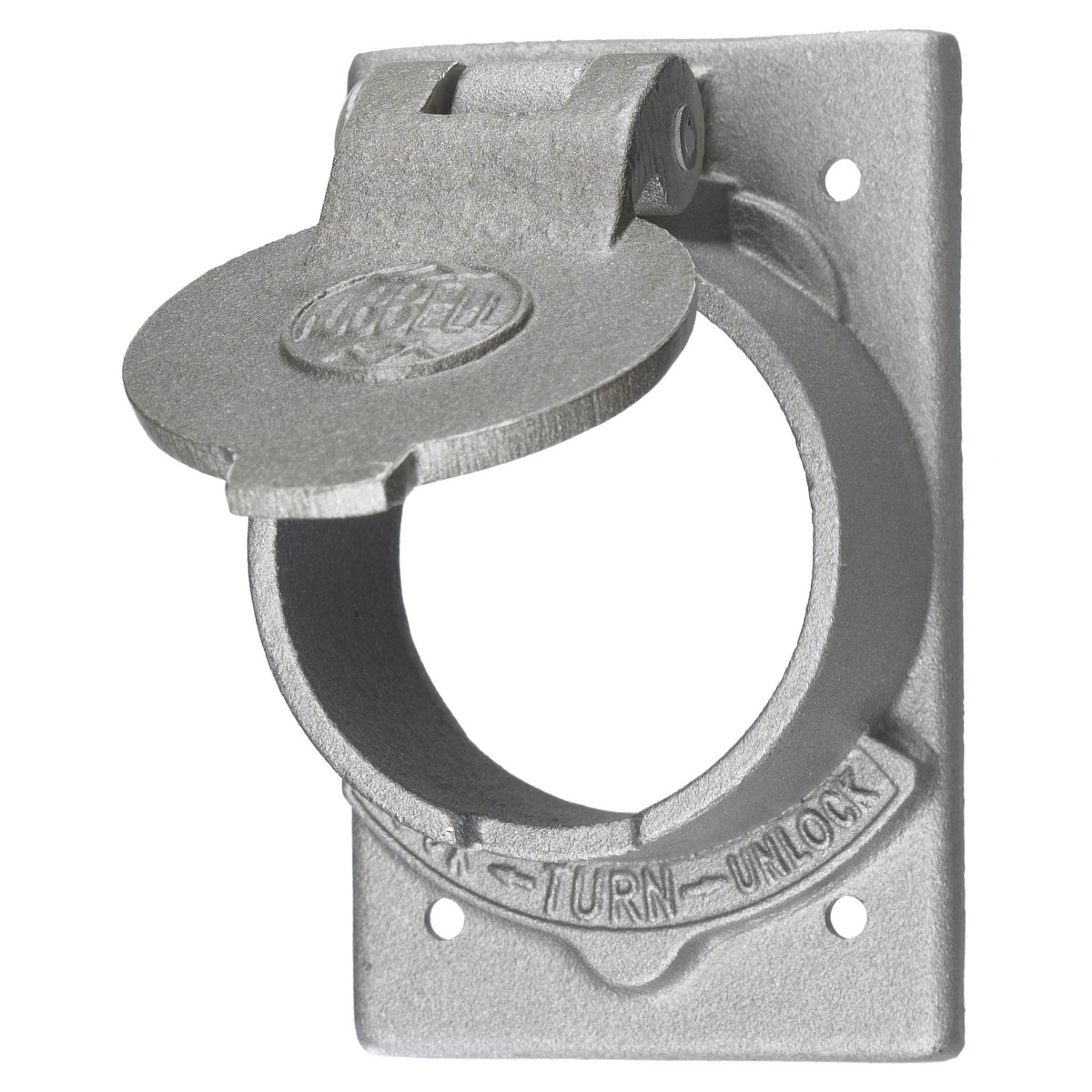 Product image for Cover receptacle+door FS/FD box 50A twlo ALU