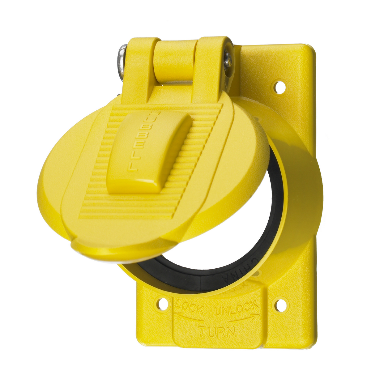 Product image for HUB HBL77CM74WO COVER WP F 50A 1R THERMOPLASTIC IP44 FOR RECEPTACLE