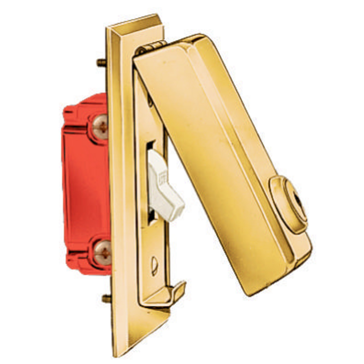 Product image for Cover locking straight cylinder type lock brass