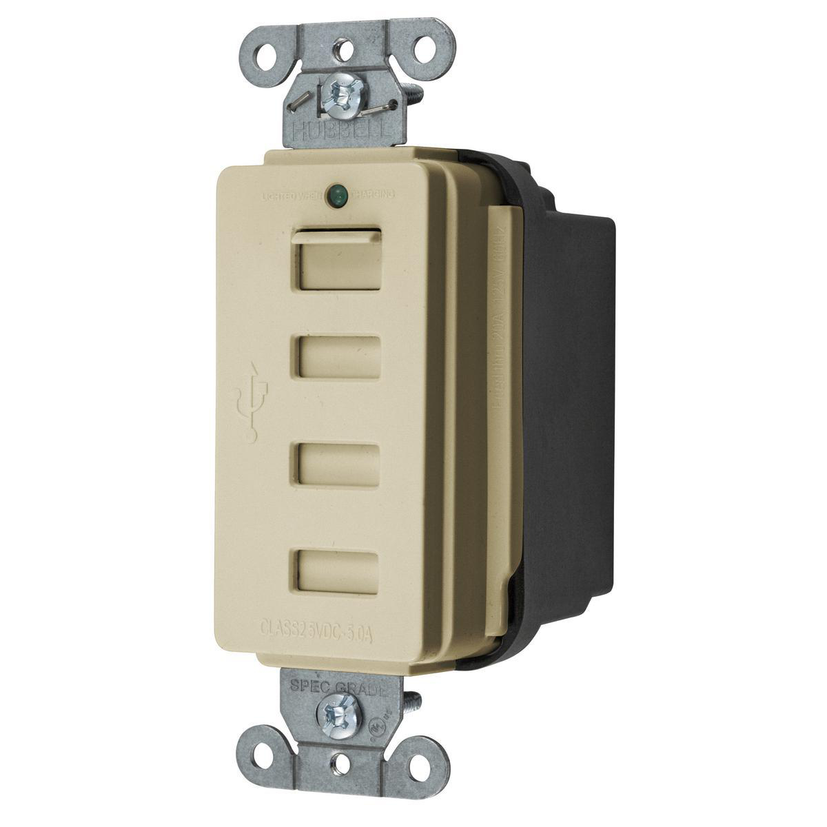 Product image for USB CHRGR 4 PORT 5AMP 5 VOLT, IVO (MS90)