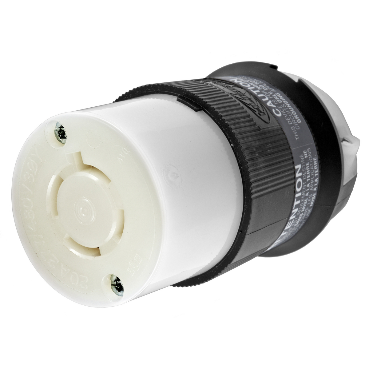 Product image for Connector nylon 4P4W 3..Y480V 20A L19-20R blk/wht