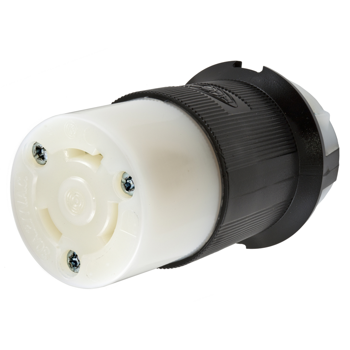 Product image for Connector nylon 2P3W 277VAC 30A L7-30R blk/wht