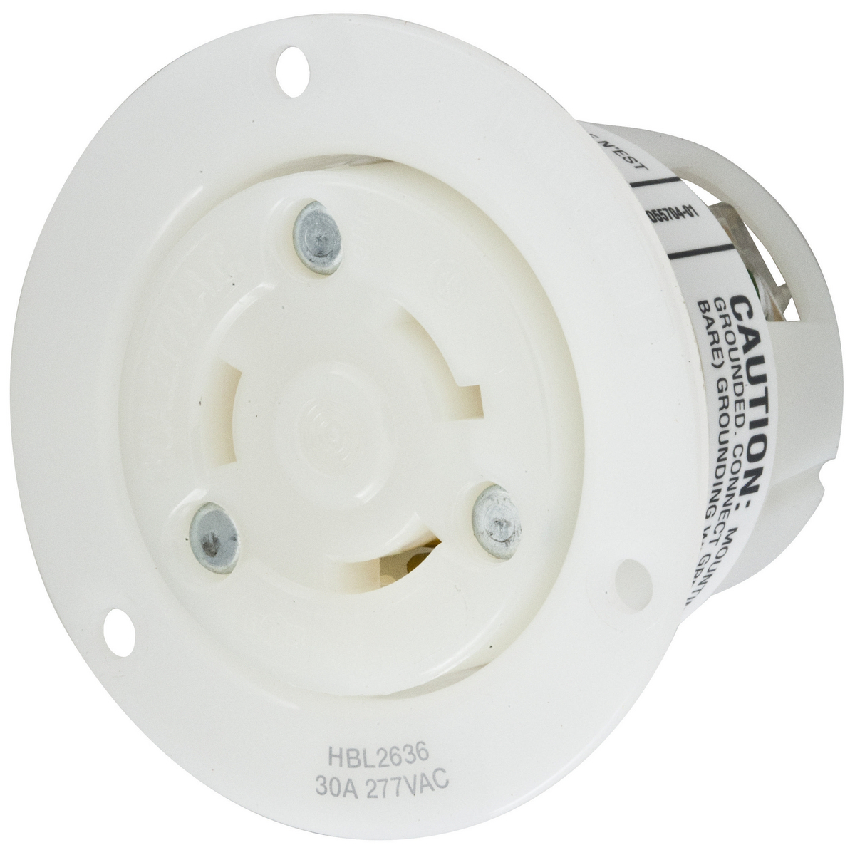 Product image for Receptacle flanged twist-lock 3HP 30A 277V white