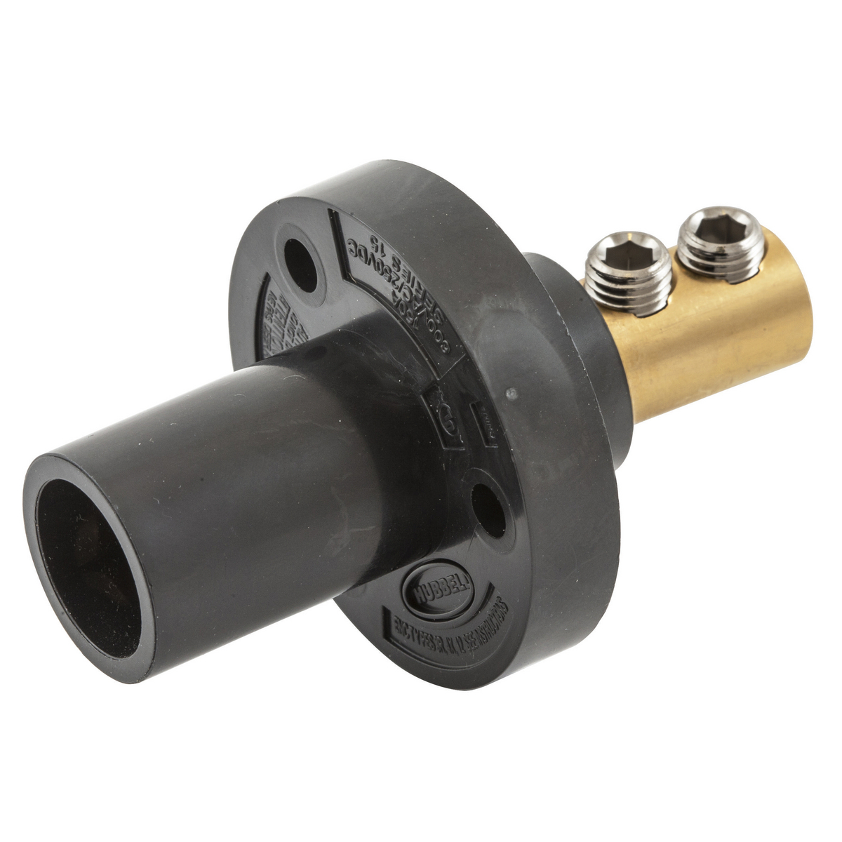 Product image for SINGLE POLE SER 15 INLET, DBLSET SCR, BK