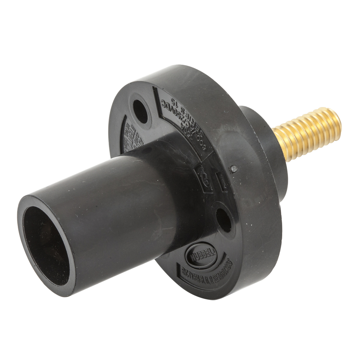 Product image for SINGLE POLE SER 15 INLET, STUD, 150A, BK