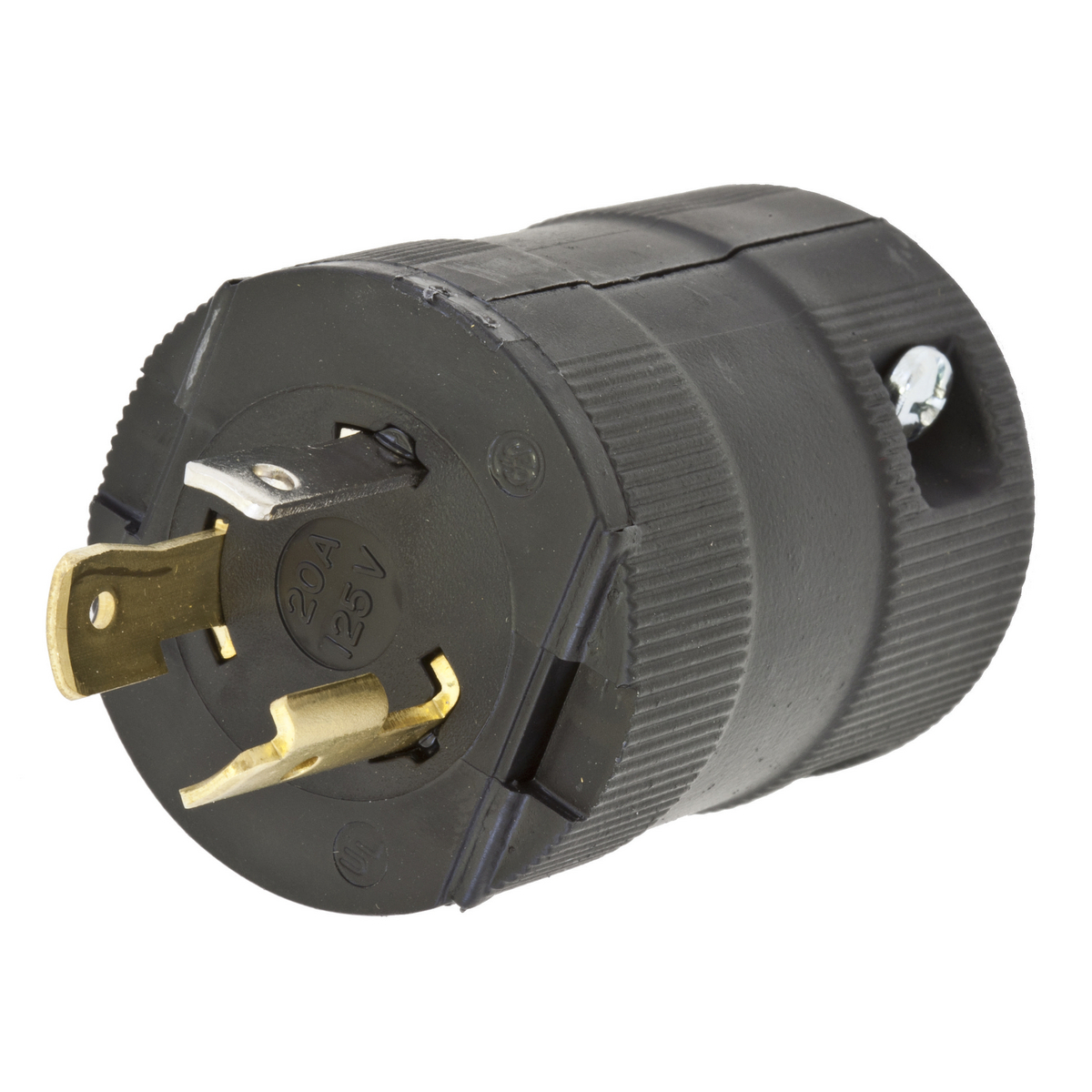 Product image for Plug Valise 2-pole 3-wire ground 20A 125V black