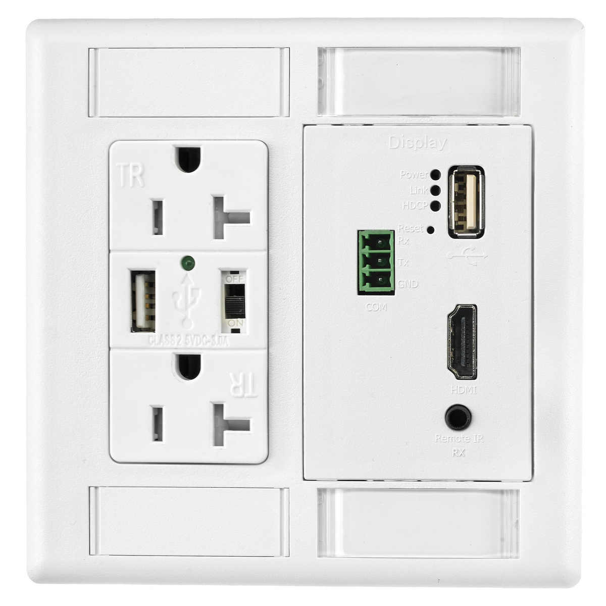 Product image for PLATE,2G,1 DECO,1 ISTATION FRAME,3U,W