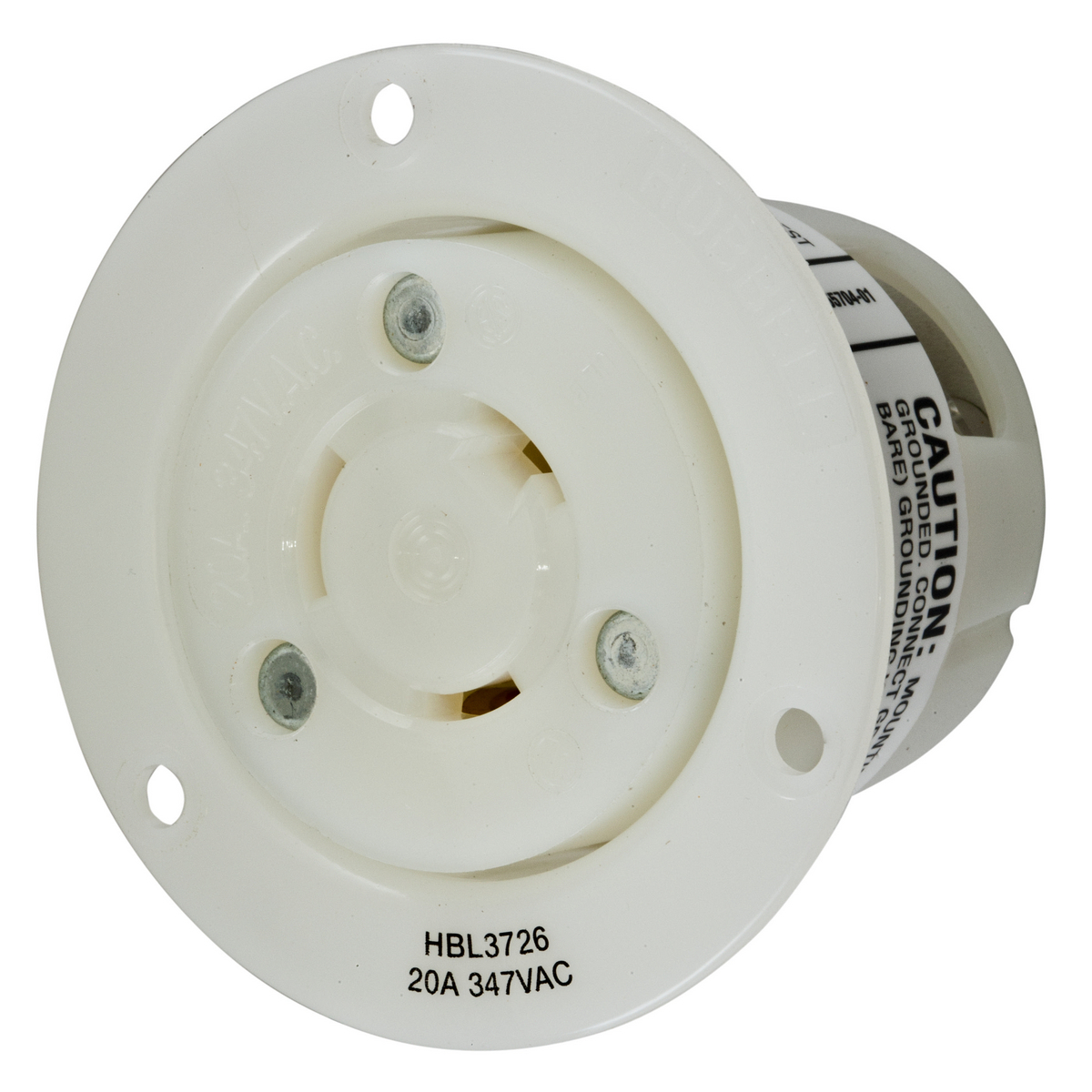Product image for Receptacle flanged twist-lock NEMA L24-20R 20A 347V white