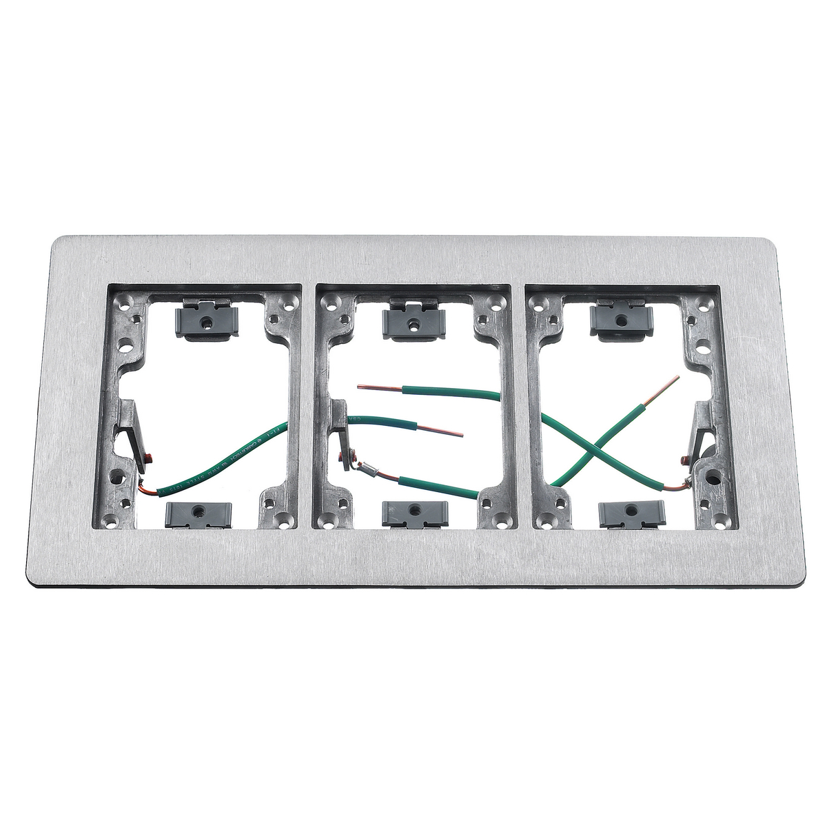 Product image for HUB SA3085W 3GANG ALUMINUM FLANGE FOR FLOOR BOX #B2483