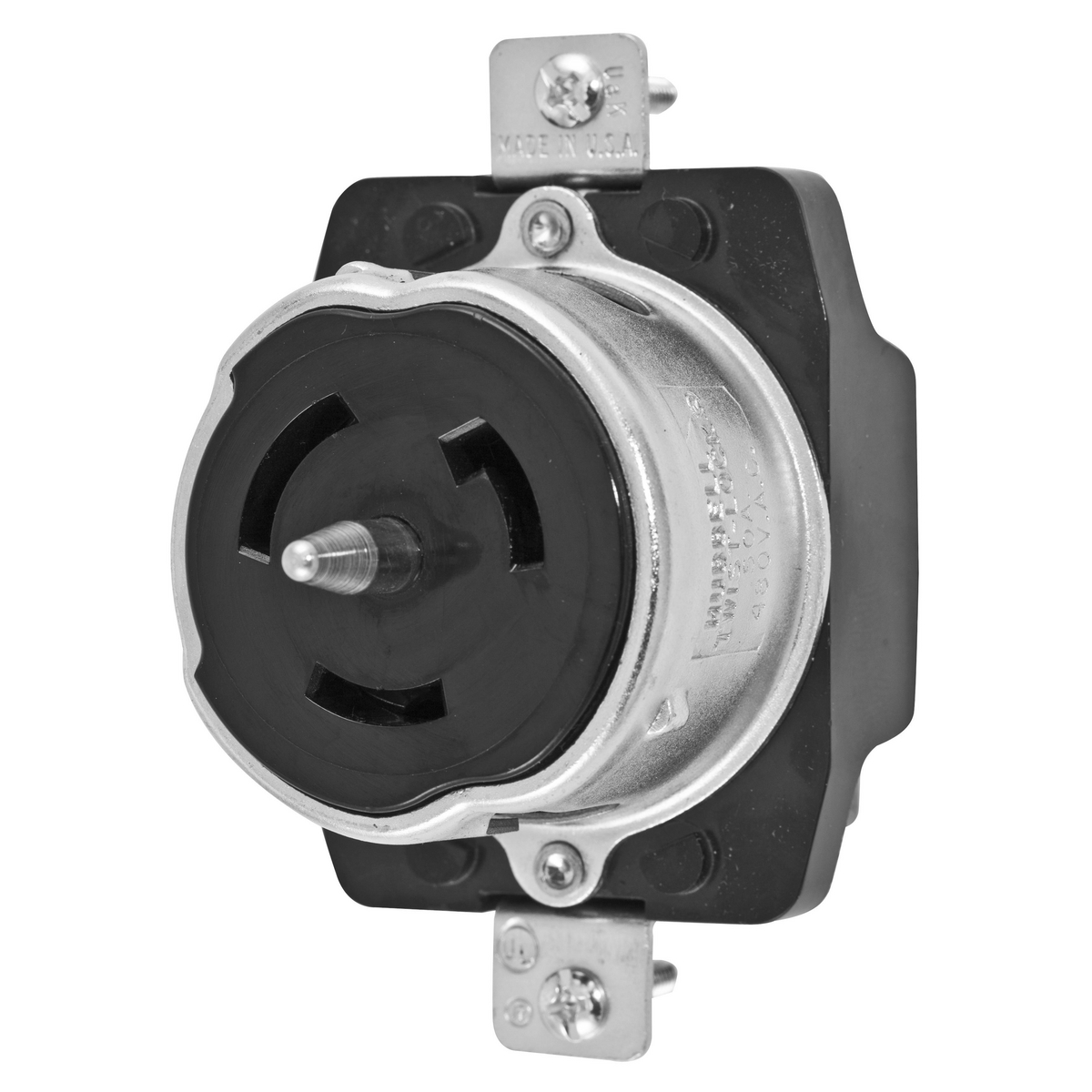 Product image for Receptacle single flush 2P3W 480V 50A black
