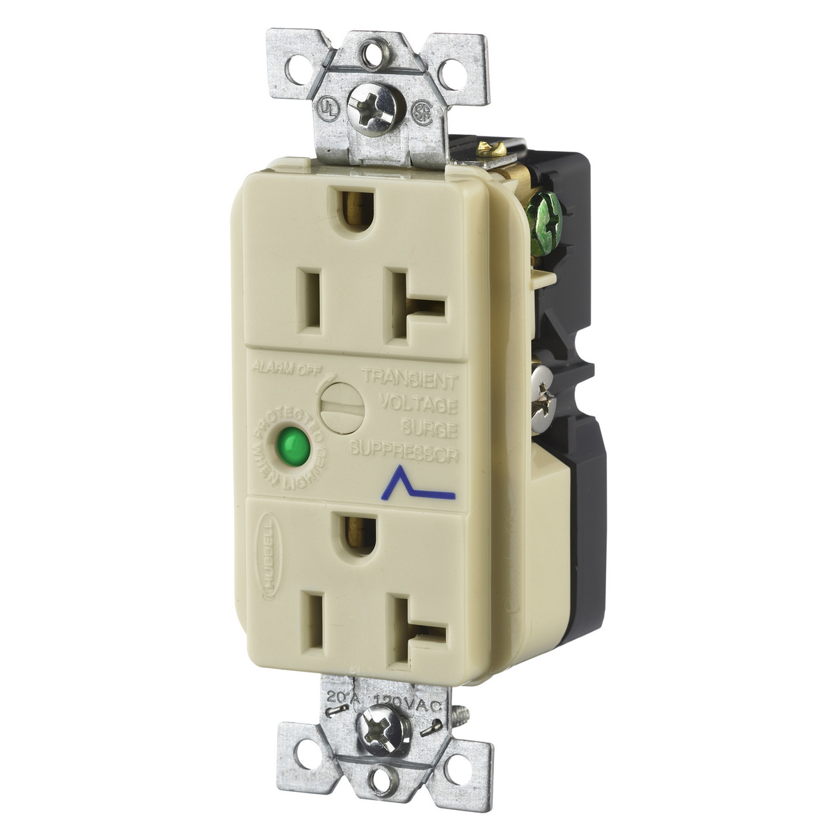 Product image for DUP SPD RCPT, 20A 125V, 5-20R, IV
