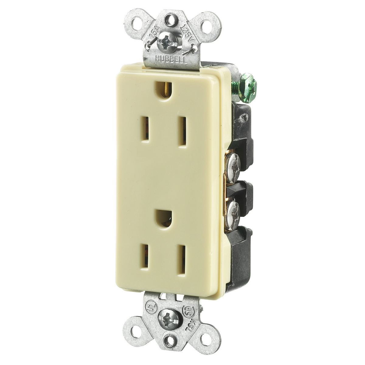 Product image for Receptacle 5-15R EHD duplex 15A 125V DECO ivory