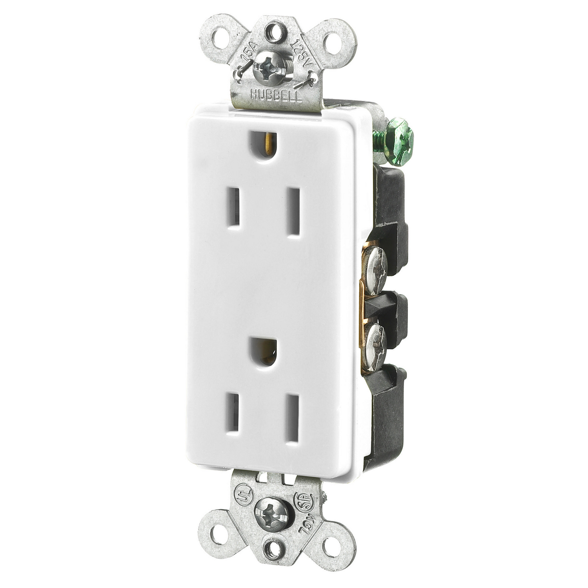 Product image for Receptacle 5-15R EHD duplex 15A 125V DECO white