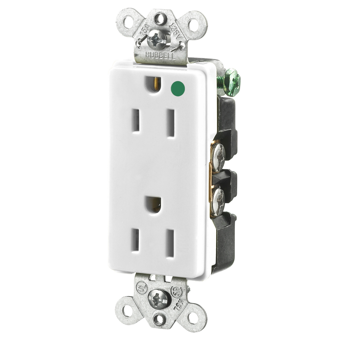 Product image for Receptacle 5-15R EHD duplex 15A 125V DECO white