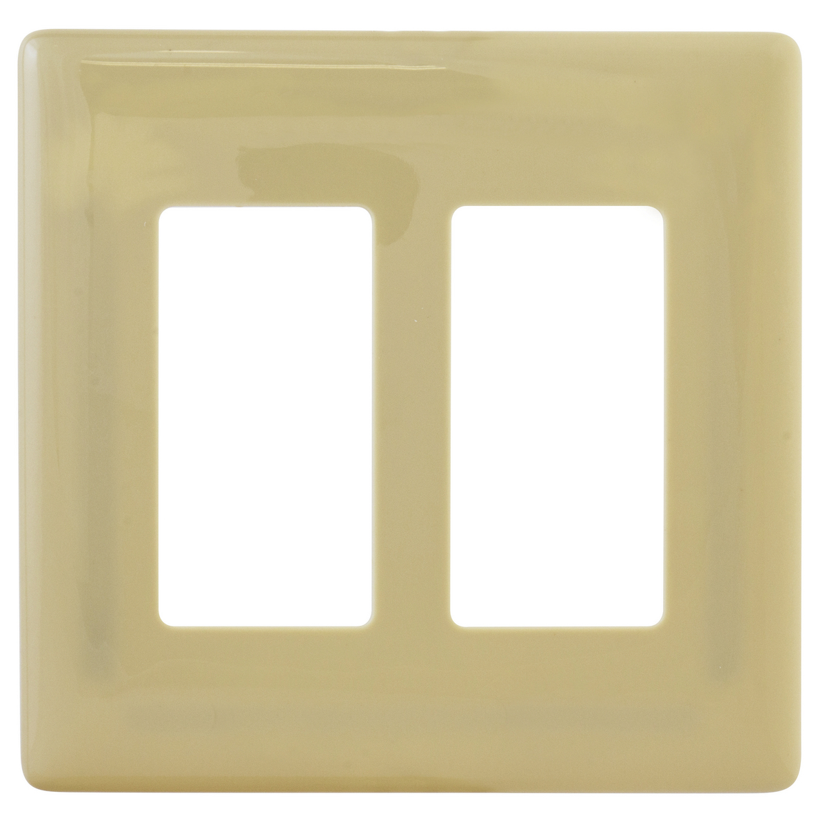 Product image for WALLPLATE 2G DEC SNAP-ON, IVORY