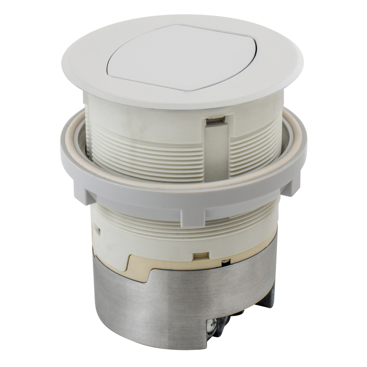 Product image for HUB RCT220W RECEPTACLE 20A 125V KITCHEN COUNTERTOP POP UP TAMPER RESIST WHITE