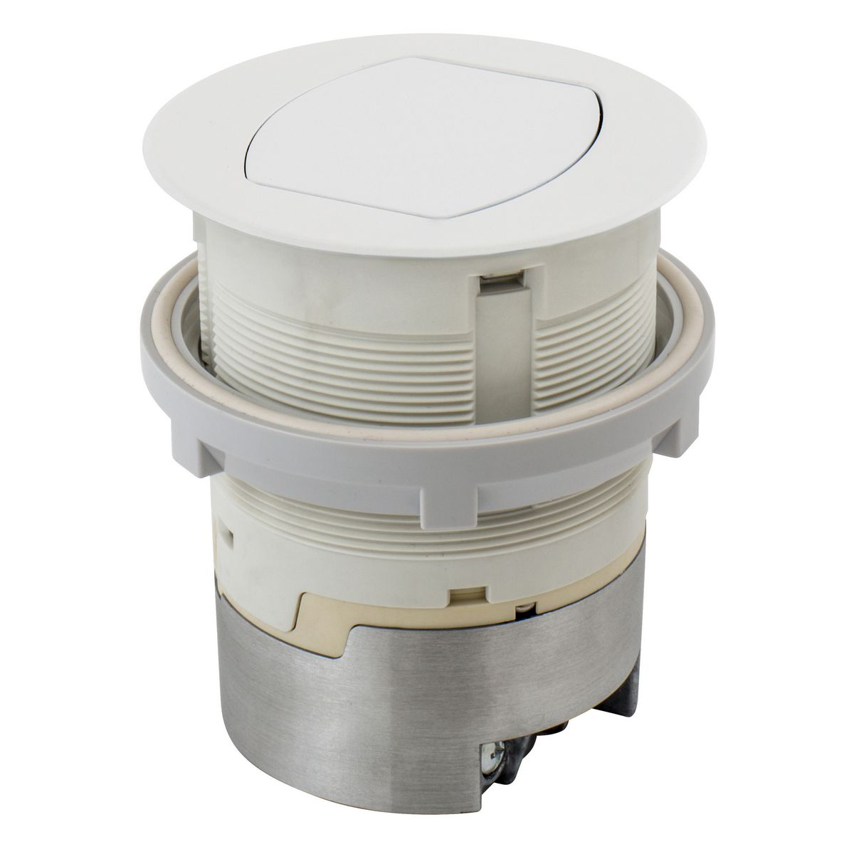 Product image for 20A Kitchen Counter Receptacle, Flush Mount, White