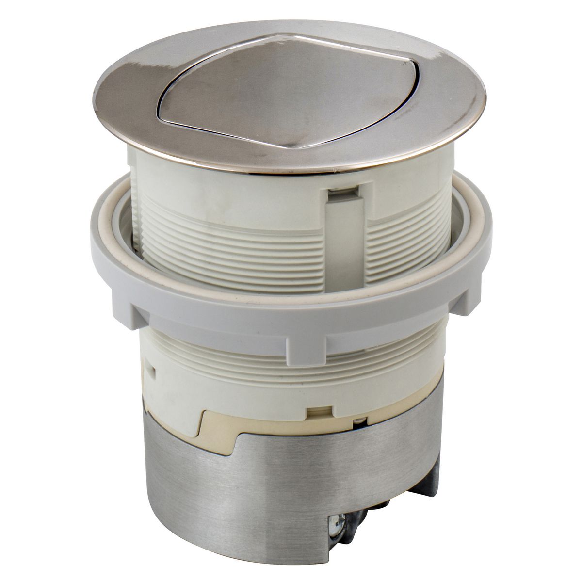 Product image for 20A Kitchen Counter Receptacle, Flush Mount, Nickel