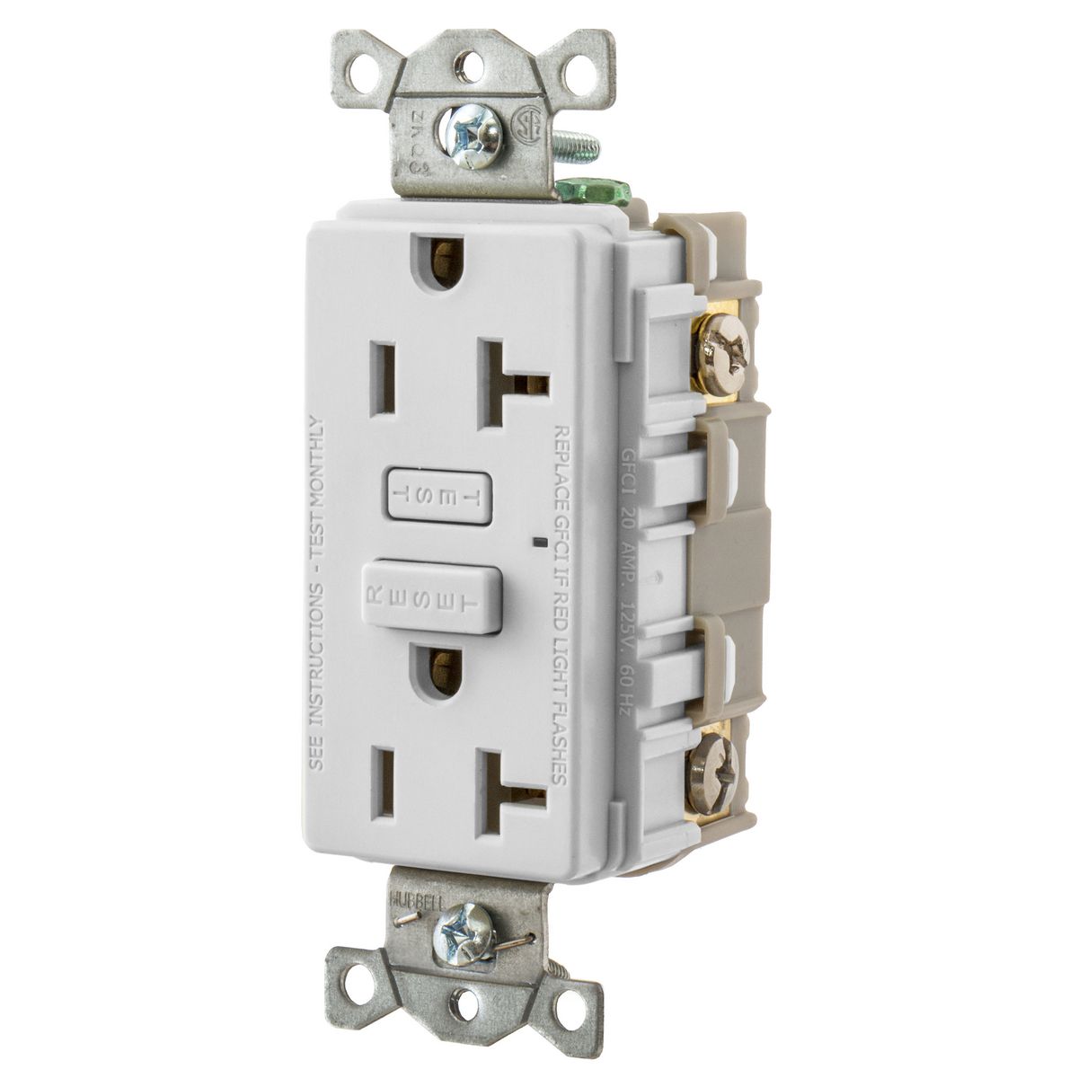 Product image for 20A HUBBELL PRO GFR WHITE