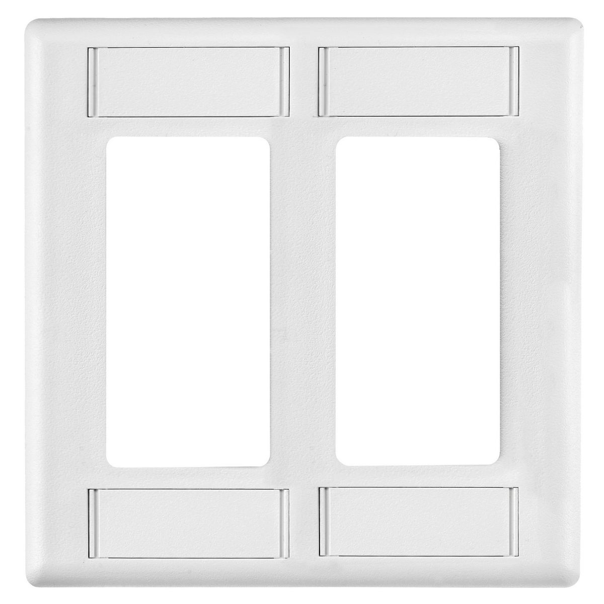 Product image for PLATE,2G,2 DECO,W/LABELS,WH