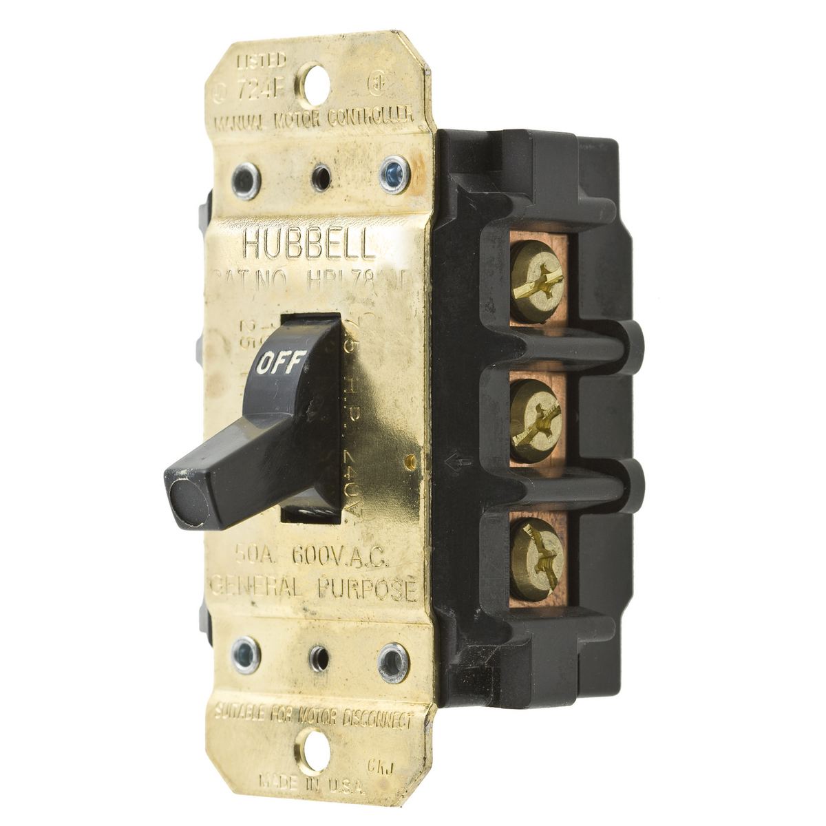 Product image for Controller motor 3-pole 50A 25HP 600VAC