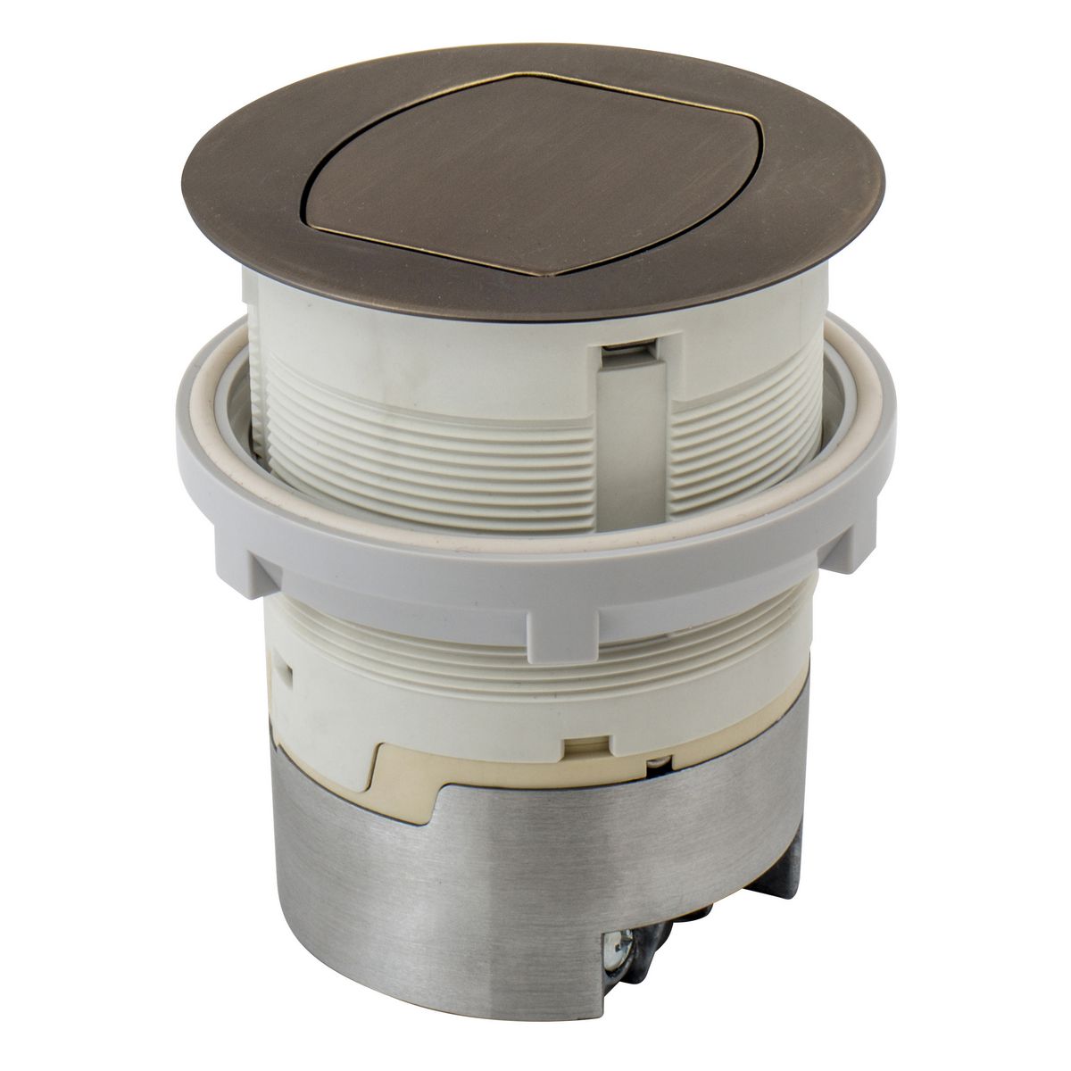 Product image for 20A Kitchen Counter Receptacle, Flush Mount, Bronze