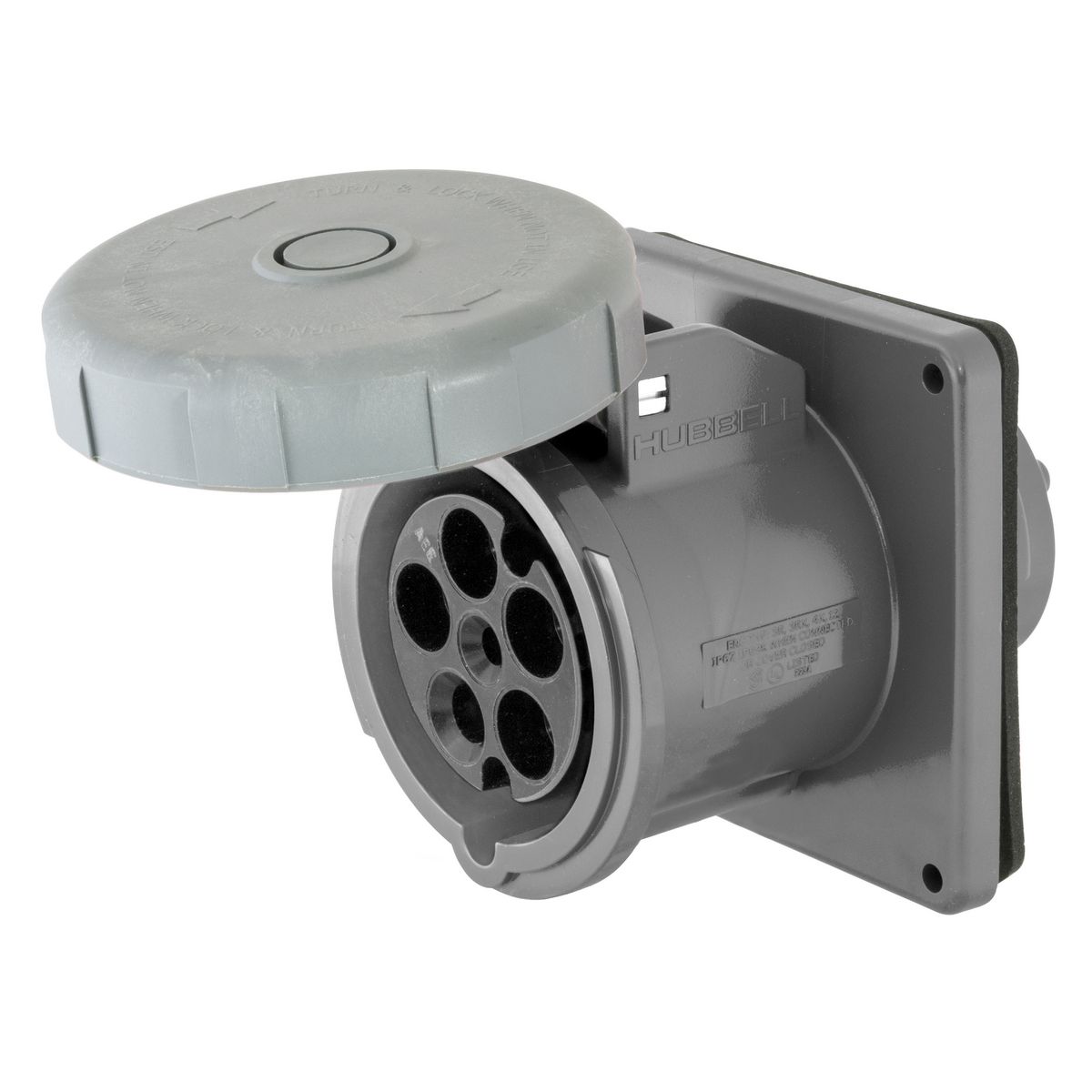 Product image for MARINE PS RCPT, 4P5W, 100A 120/208V