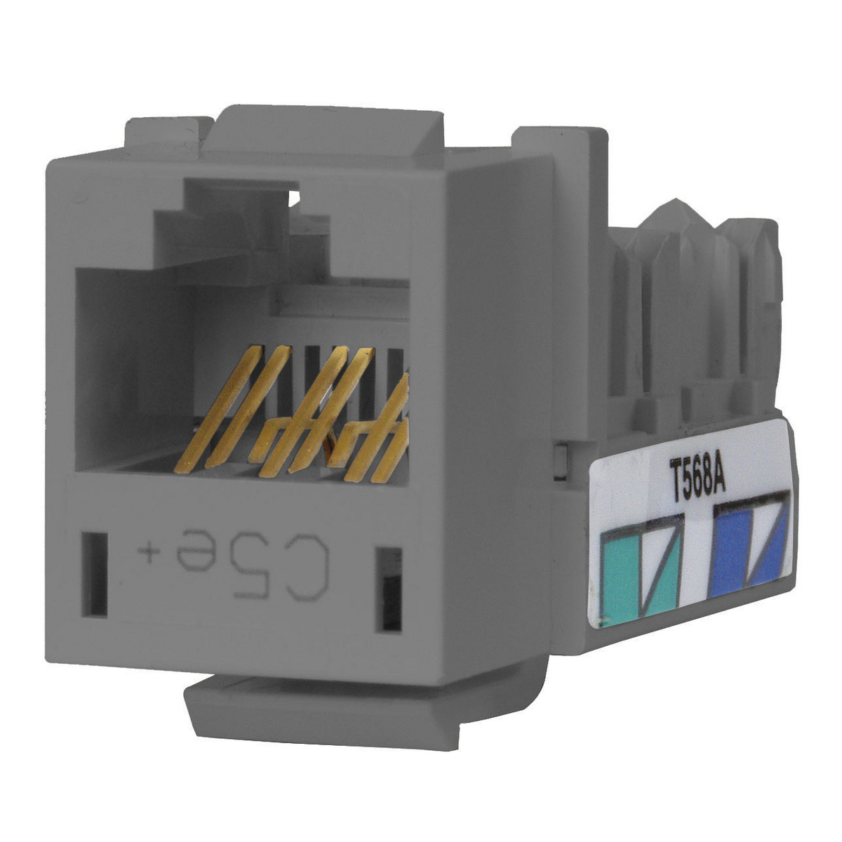 Product image for Telephone/Data, Jack, XCELERATOR, Cat 5e, Gray, 25 Pack