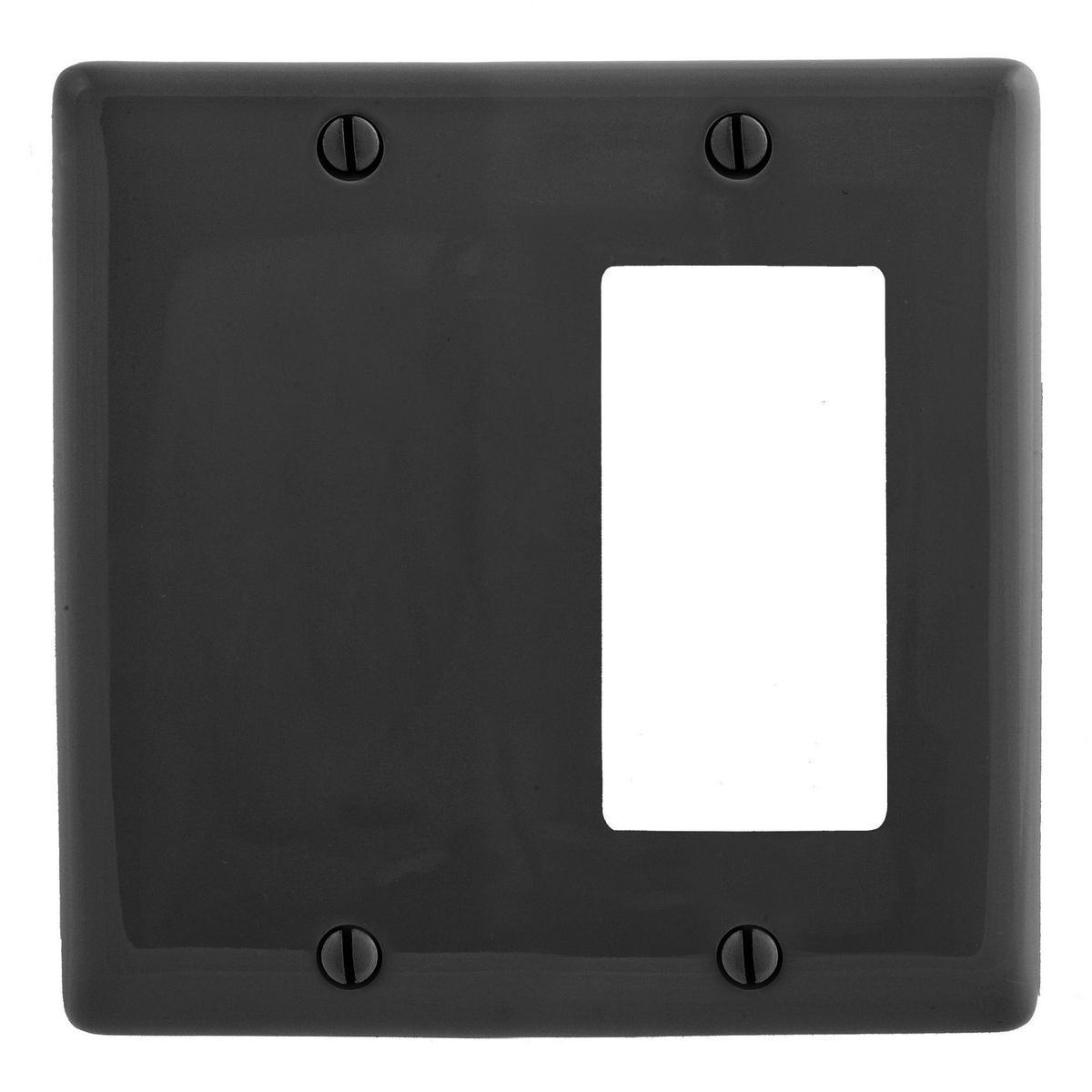 Product image for WALLPLATE, 2-G, 1) DEC 1) BLNK, B (MS90)