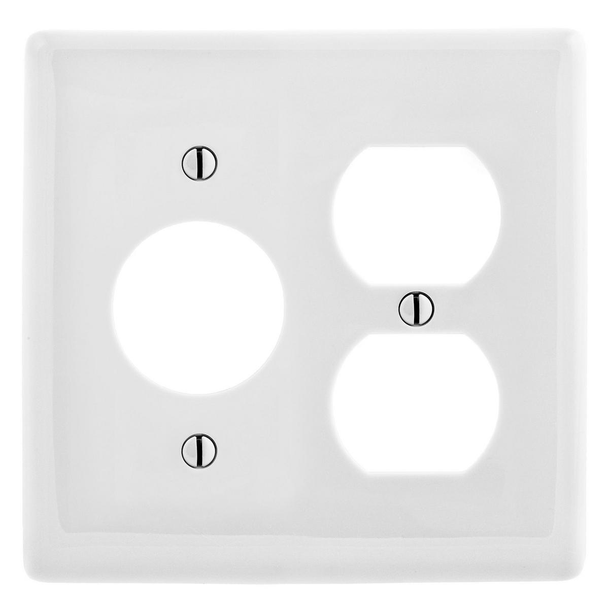 Product image for Plate wall 2-gang 1-duplex standard white
