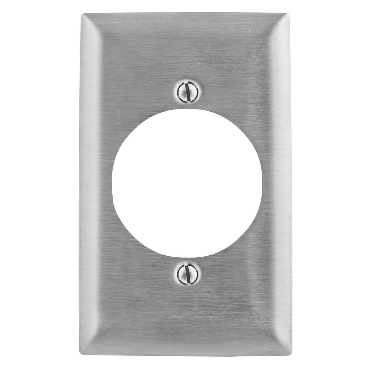 Product image for Wallplate jumbo 1-gang 1-receptacle 304SS 2.13" hole