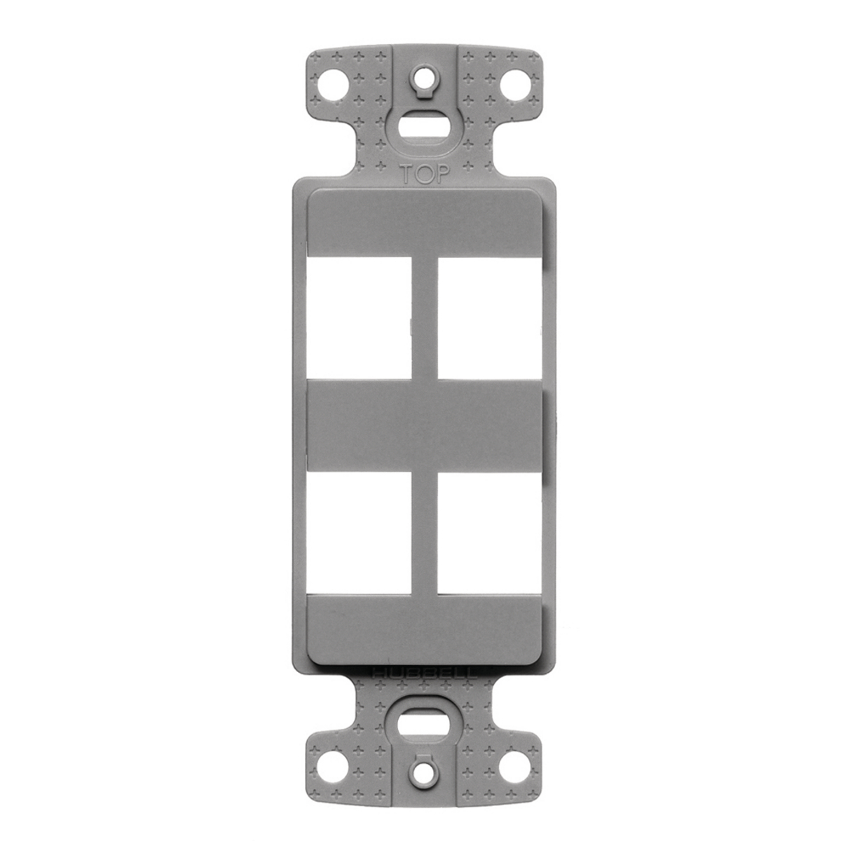 Product image for PLATE, DECORATOR KEYSTONE FRAME,4PORT,GY