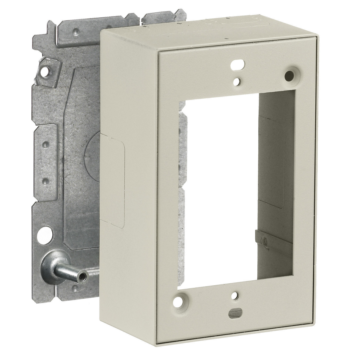 Product image for Box device 1-gang ivory 2.82x1.75x4.54"