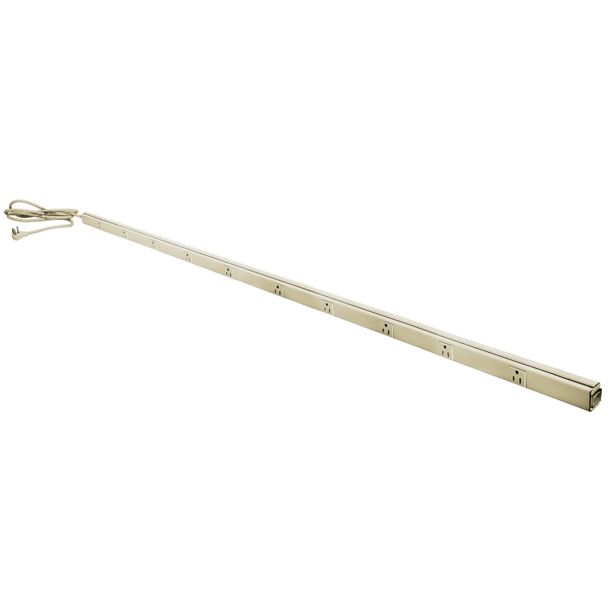 Product image for Raceway prewired 1-circuit 8-receptacle 15A ivory 64"